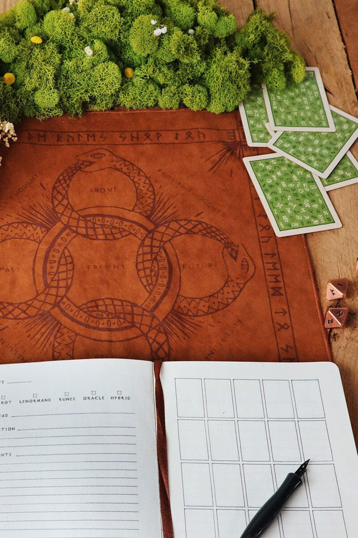 Green Glyphs Divination Diary - Tarot Journal - Oracle Reading Log -  - Journal