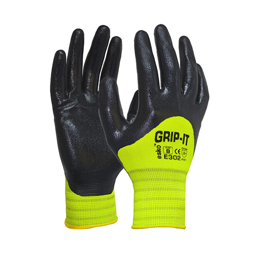 Grip-It 3/4 Coat Hi-Vis Nitrile Gloves | 12 Pairs