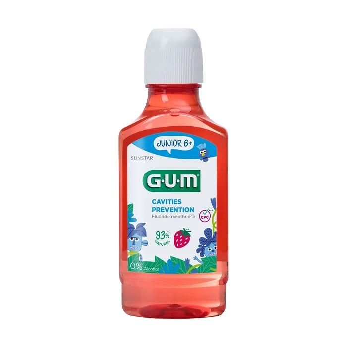 GUM Junior Mouthwash 6+ Years 300ml - Strawberry Flavor (3020ME), Mouthwash