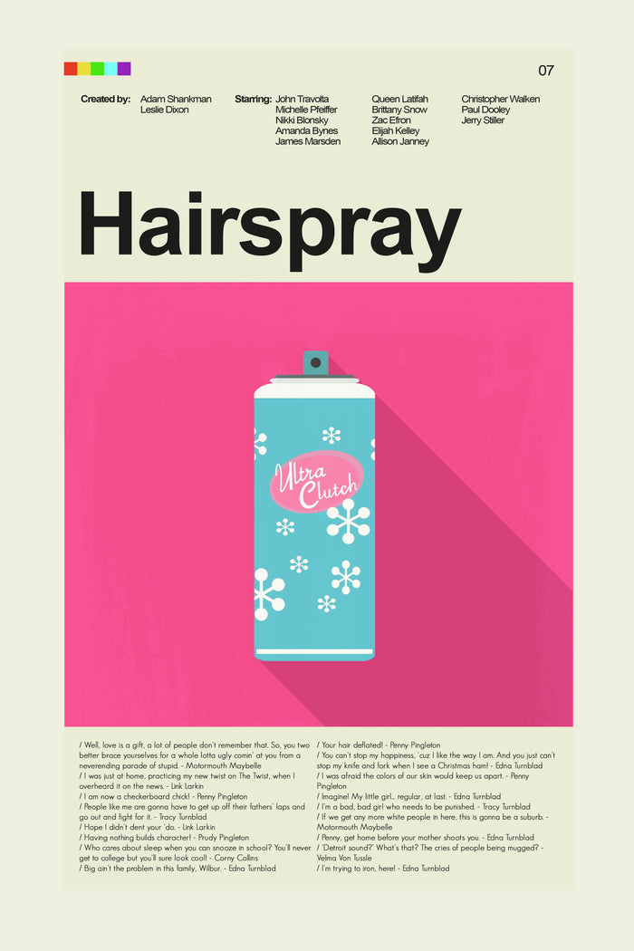 Hairspray Inspired Mid-Century Modern Print | 12"x18" or 18"x24" Print only