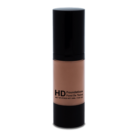 HD Liquid Foundation 155 (Almond) with smooth, buildable coverage.