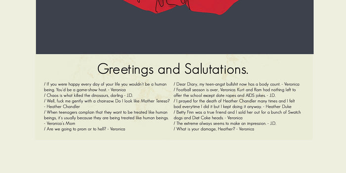 Heathers Inspired Mid-Century Modern Print | 12"x18" or 18"x24" Print only