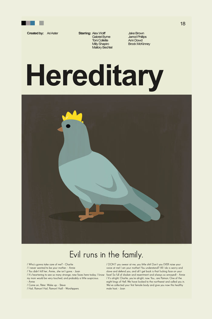 Hereditary Inspired Mid-Century Modern Print | 12"x18" or 18"x24" Print only