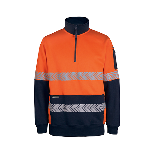 Hi Vis 330g 1/2 Zip Seg Tape Fleece | 6DPS
