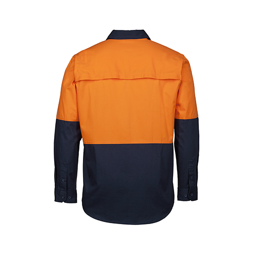 Hi Vis Close Front Long Sleeve 150g Shirt | 6HVCS