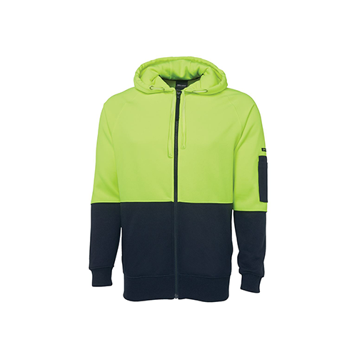 Hi Vis Full Zip Fleece Hoodie | 6HVH