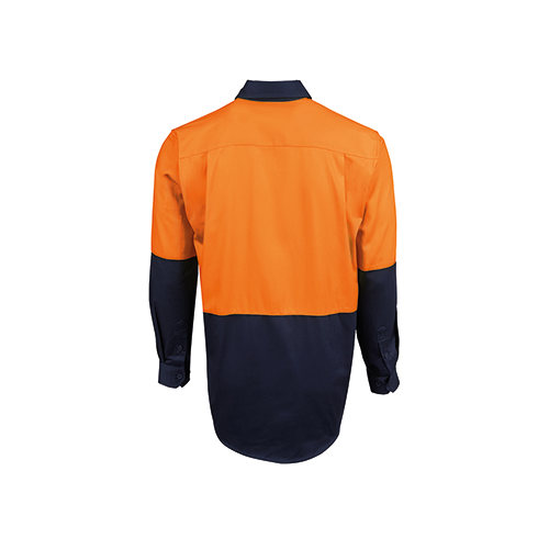 Hi Vis Long Sleeve 190g Close Front Shirt | 6HVCF