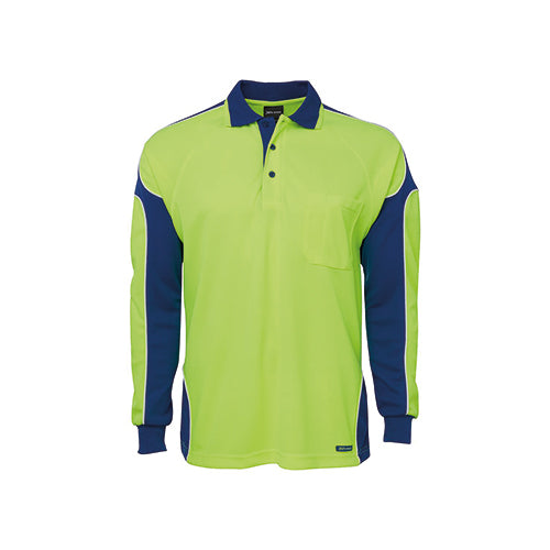 Hi Vis Long Sleeve Arm Panel Polo | 6AP4L