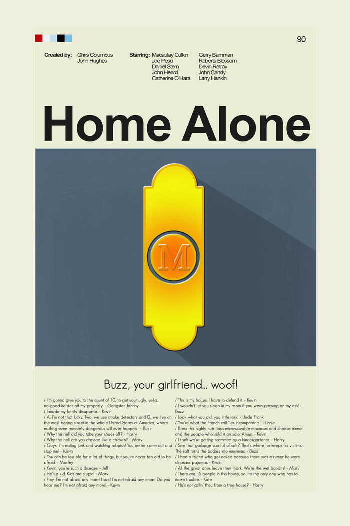 Home Alone Inspired Mid-Century Modern Print | 12"x18" or 18"x24" Print only