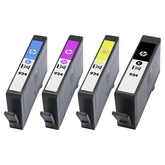 HP 924 4-pack Black/Cyan/Magenta/Yellow Original Ink Cartridges - 6C3Z1NE - No external packaging