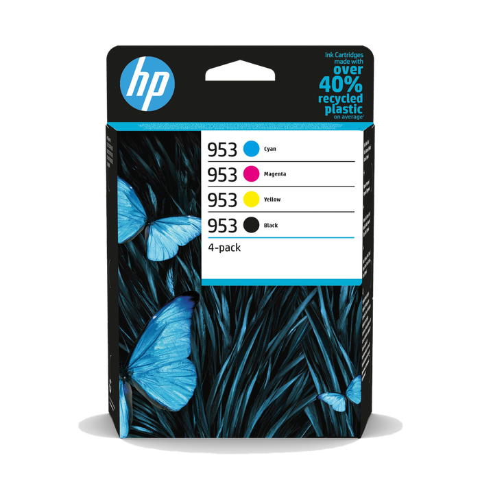 HP 953 4-pack Black/Cyan/Magenta/Yellow Original Ink Cartridges - 6ZC69AE