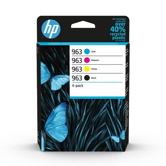 HP 963 4-pack Black/Cyan/Magenta/Yellow Original Ink Cartridges - 6ZC70AE