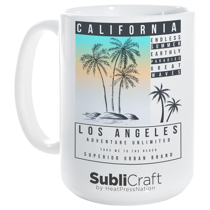 HPN SubliCraft 15 oz. Sublimation Porcelain Mug - 36 per Case - HeatPressNation