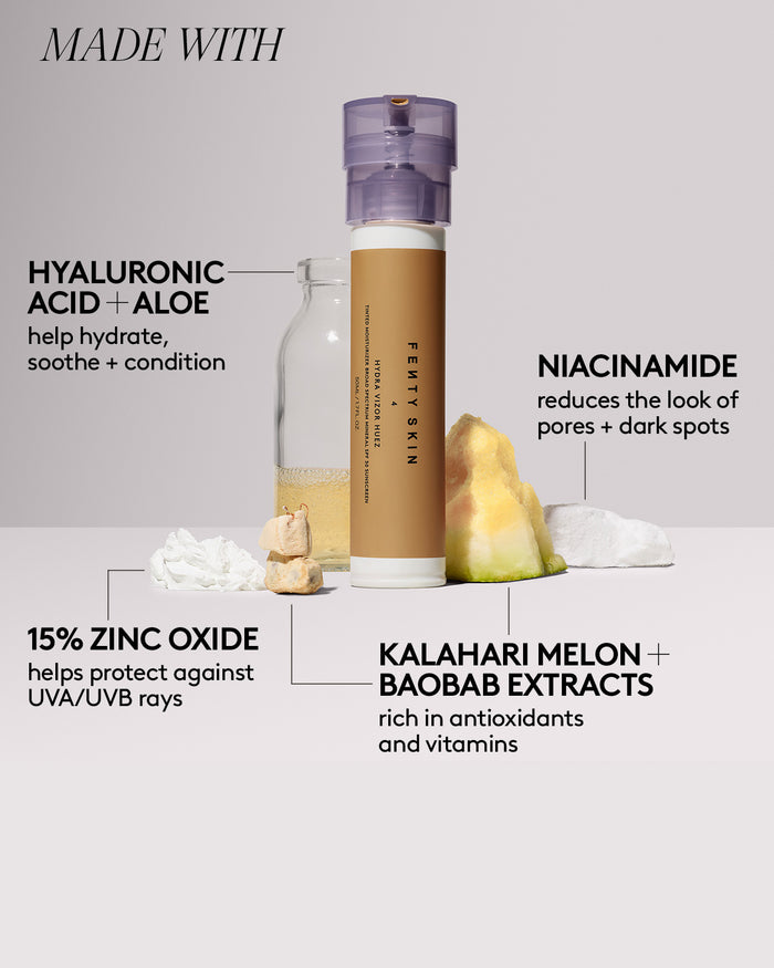 Hydra Vizor Huez Tinted Moisturizer Broad Spectrum Mineral SPF 30 Sunscreen — 8