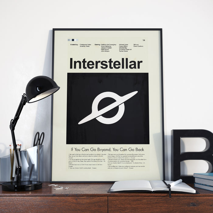 Interstellar Inspired Mid-Century Modern Print | 12"x18" or 18"x24" Print only