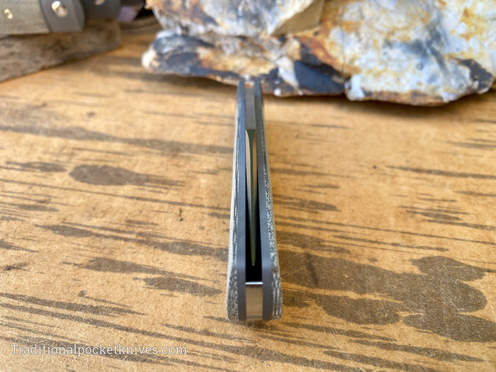 Jack Wolf Knives Benny's Clip OD Green Canvas Micarta