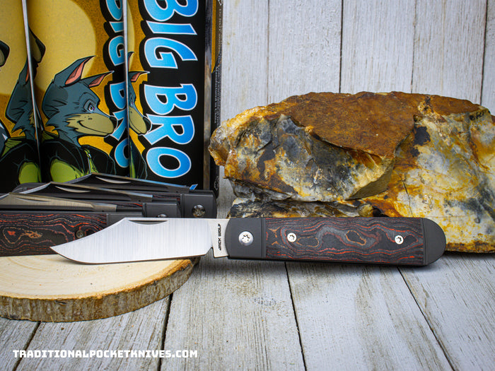Jack Wolf Knives Big Bro Jack CamoCarbon Sunset Orange