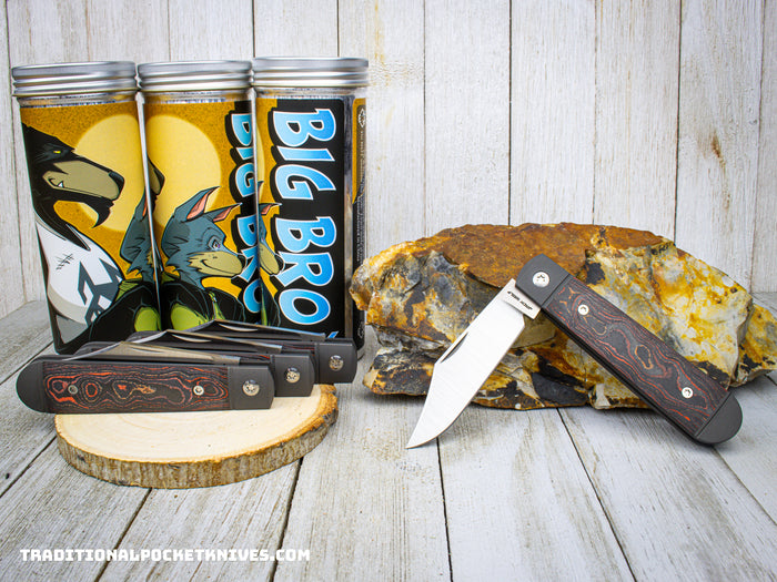 Jack Wolf Knives Big Bro Jack CamoCarbon Sunset Orange
