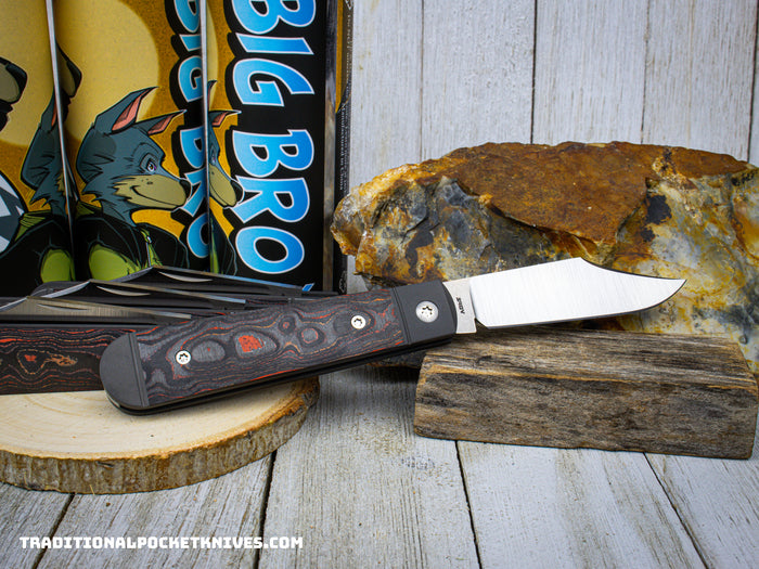 Jack Wolf Knives Big Bro Jack CamoCarbon Sunset Orange