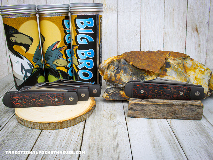 Jack Wolf Knives Big Bro Jack CamoCarbon Sunset Orange