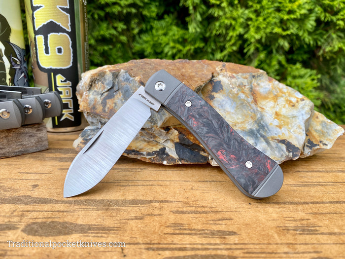 Jack Wolf Knives K9 Jack Fat Carbon Dark Matter Red
