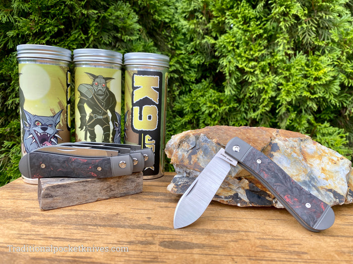 Jack Wolf Knives K9 Jack Fat Carbon Dark Matter Red