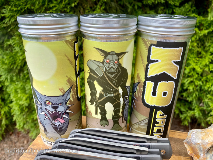 Jack Wolf Knives K9 Jack Fat Carbon Dark Matter Red