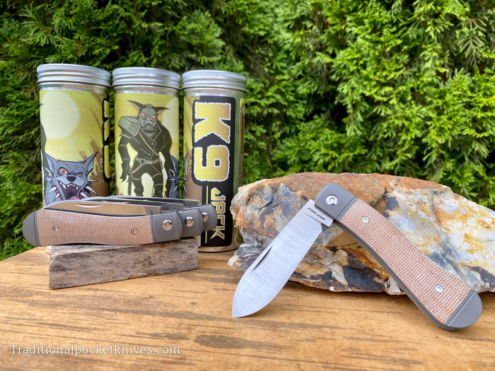 Jack Wolf Knives K9 Jack Natural Canvas Micarta