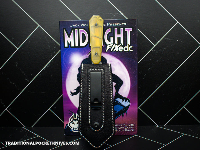 Jack Wolf Knives Midnight FIXedc Ultem Blast and Tumble