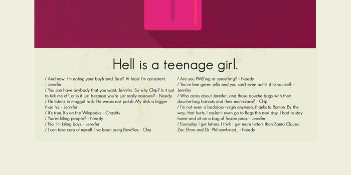 Jennifer's Body Inspired Mid-Century Modern Print | 12"x18" or 18"x24" Print only