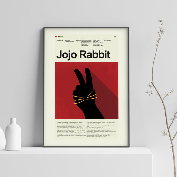 Jojo Rabbit Inspired Mid-Century Modern Print | 12"x18" or 18"x24" Print only