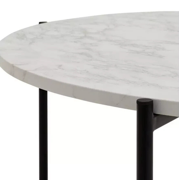 Jules Round Coffee Table - Black & White