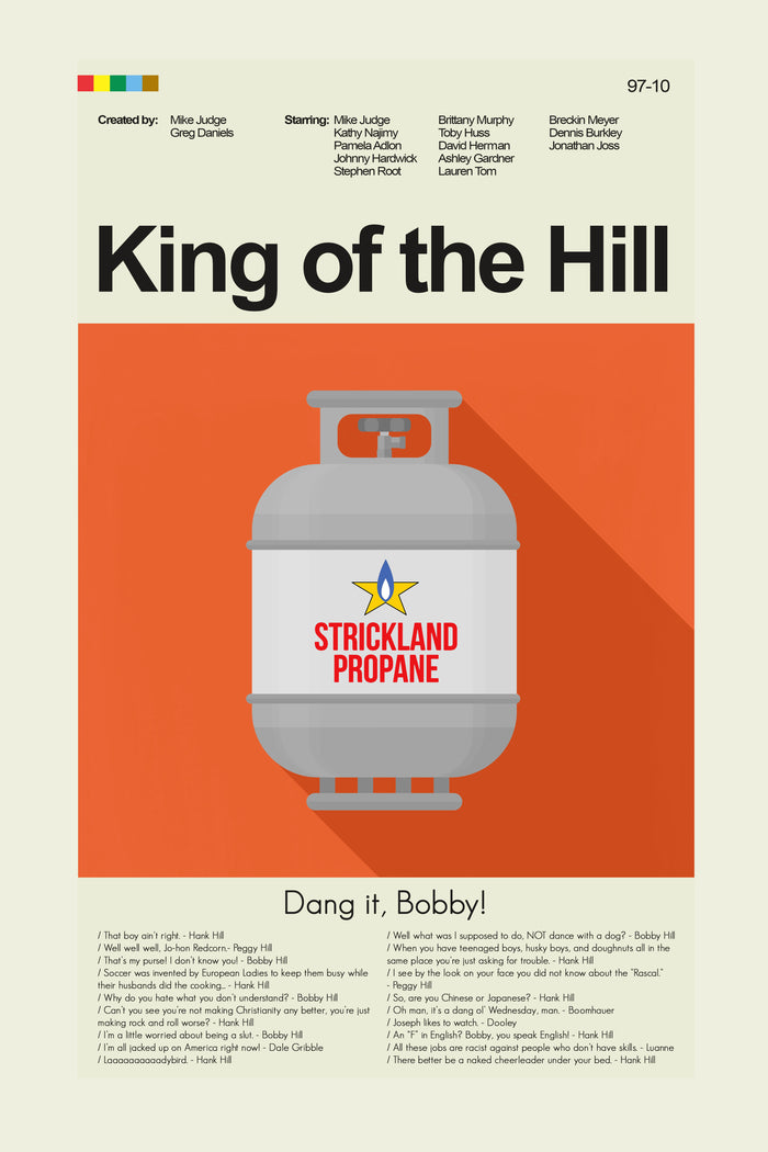 King of the Hill - Propane Tank | 12"x18" or 18"x24" Print only