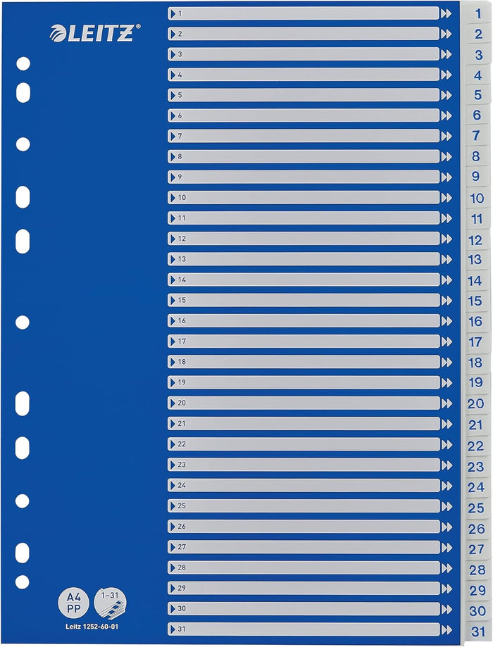 Leitz PP Index A4, White, 1–31 Tabs - Office R Us Lagos
