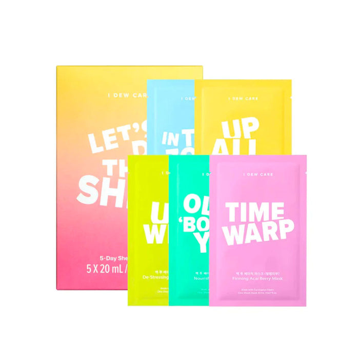 I DEW CARE Let's Do This Sheet 5-Day Sheet Mask Set Nudie Glow Australia