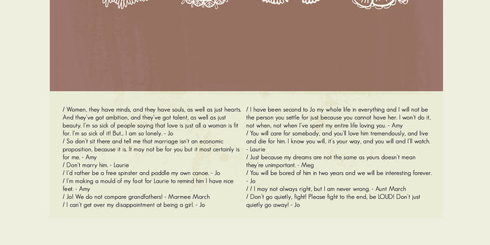 Little Women Inspired Mid-Century Modern Print | 12"x18" or 18"x24" Print only