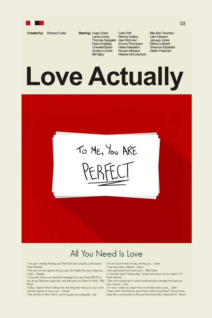 Love Actually Mid-Century Modern Print | 12"x18" or 18"x24" Print only