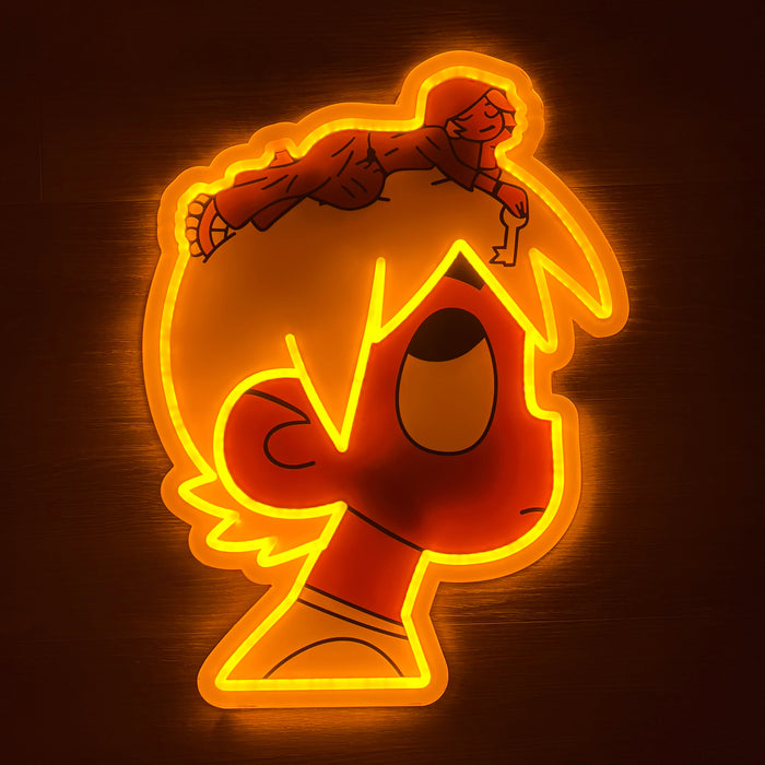 LUV Yellow Neon Sign