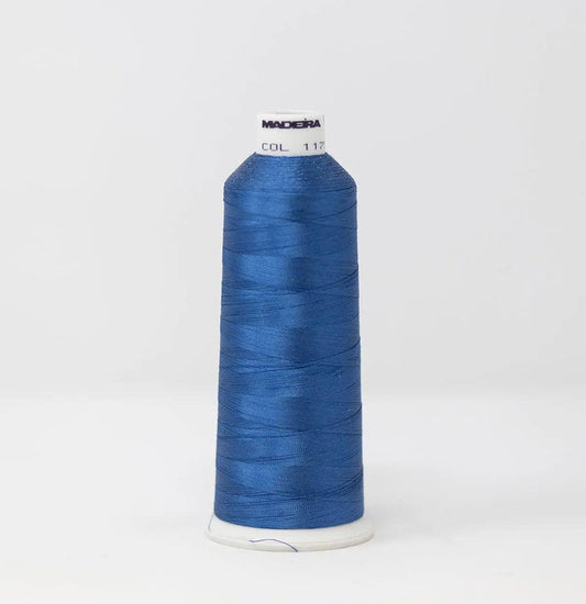 Madeira Rayon 1175 Dark Federal Blue Embroidery Thread 5500 Yards