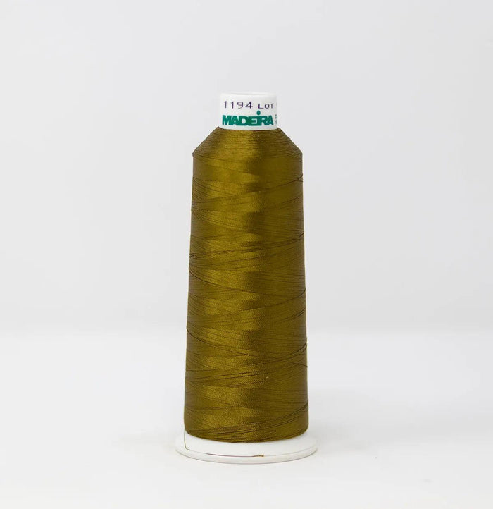 Madeira Rayon 1194 Dark Olive Embroidery Thread 5500 Yards