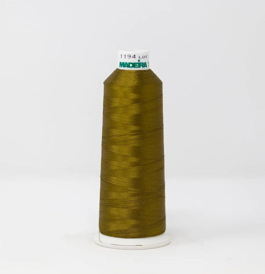 Madeira Rayon 1194 Dark Olive Embroidery Thread 5500 Yards