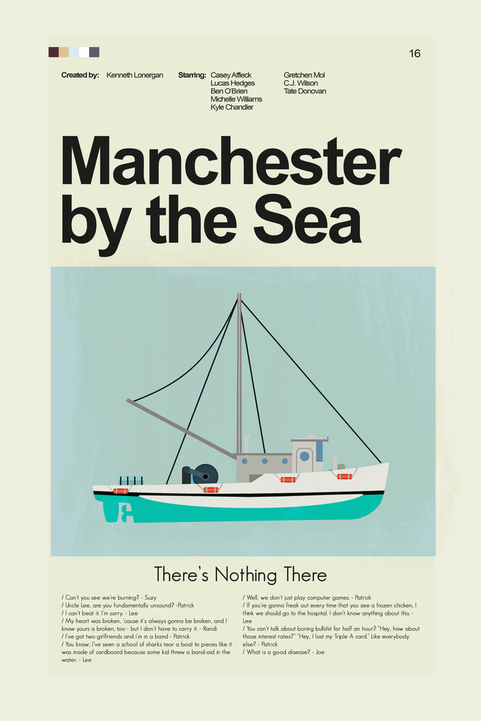 Manchester by the Sea Inspired Mid-Century Modern Print | 12"x18" or 18"x24" Print only