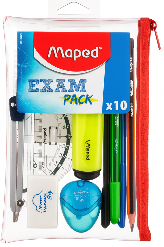 Maped Exam Pack 10 Pcs Transparent Pencil Case - Office R Us Lagos