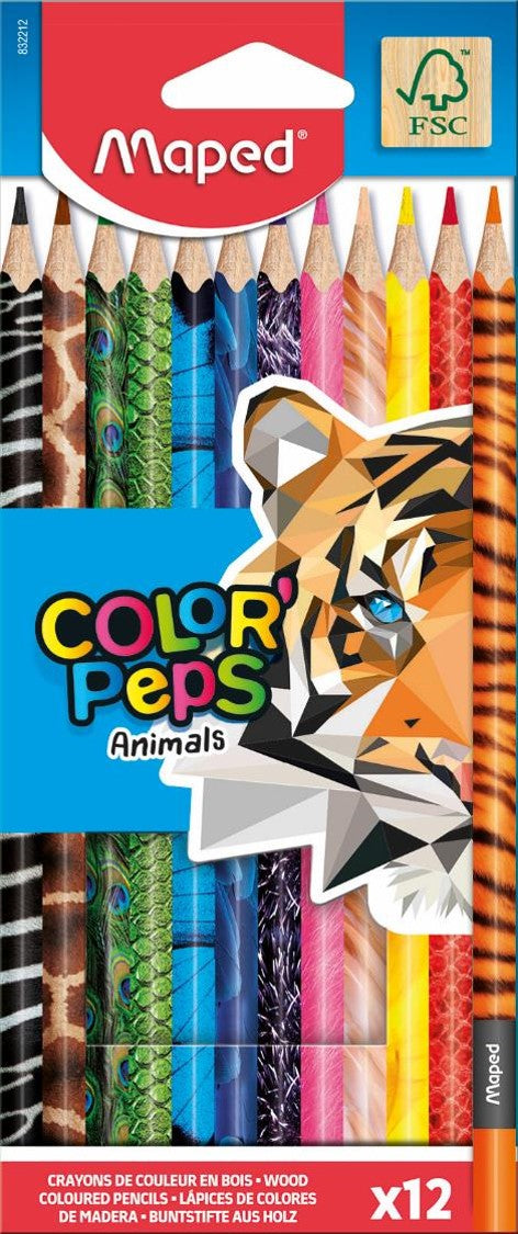 Maped Pencils Color Peps X12 Animal Card Box - Office R Us Lagos
