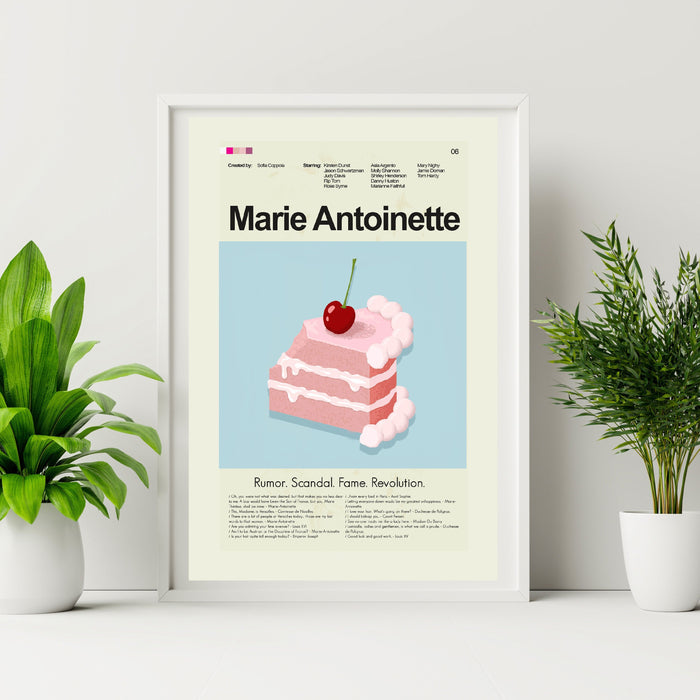 Marie Antoinette Inspired Mid-Century Modern Print | 12"x18" or 18"x24" Print only
