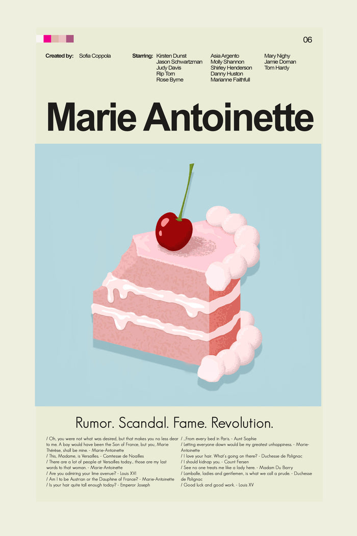 Marie Antoinette Inspired Mid-Century Modern Print | 12"x18" or 18"x24" Print only