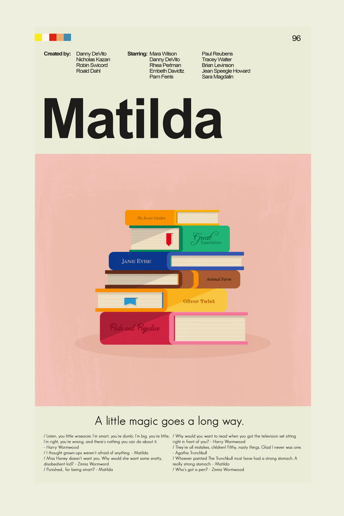 Matilda Inspired Mid-Century Modern Print | 12"x18" or 18"x24" Print only