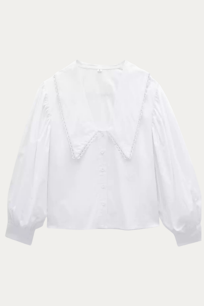Matthew White Blouse with Peter Pan Collar