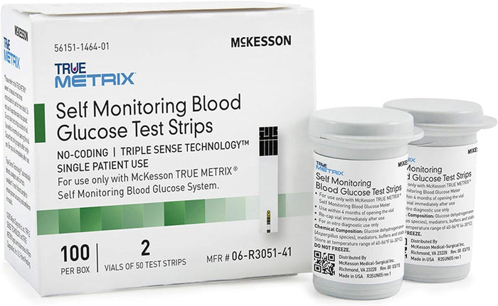 McKesson TRUE METRIX Blood Glucose Test Strips - 06-R3051-45 - LL Medico