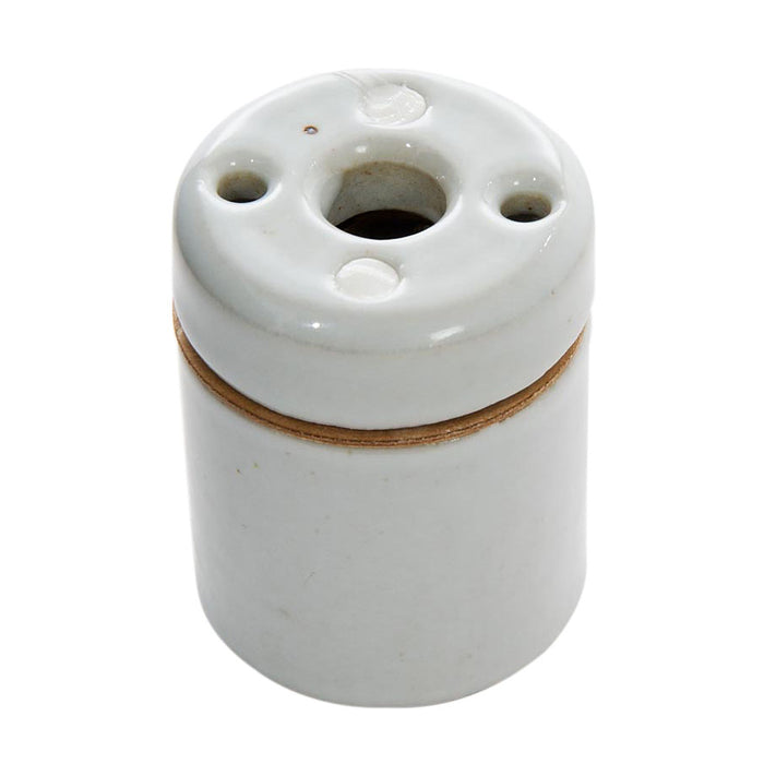 Medium Base Two-piece Porcelain Socket w/Mount Gasket, Leviton CAT. NO. 30 (48127)
